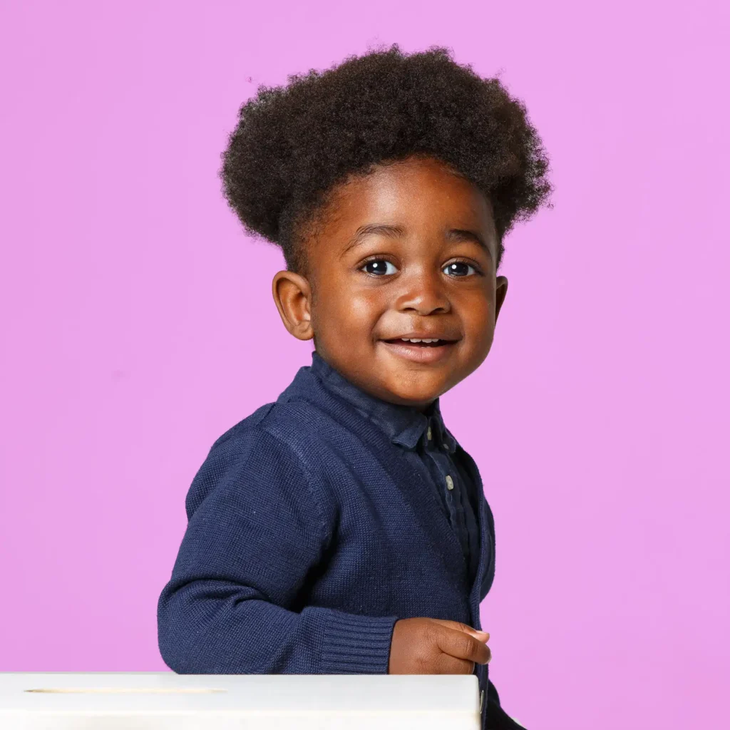 child modelling photos for babies