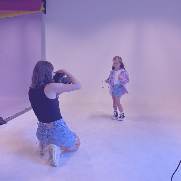 POP photography BTS for kid